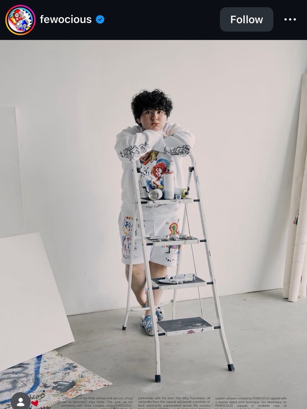 Madhappy X Fewocious SET (crewneck + shorts)